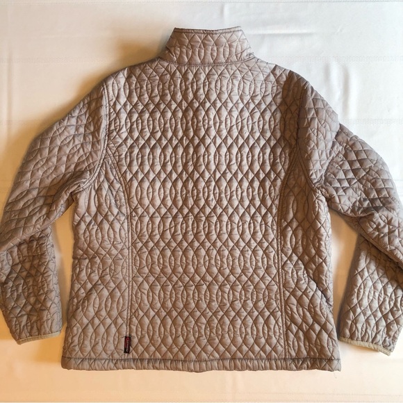 Lands End Pewter Long Sleeve Lightweight Quilted Zip Front Jacket Size L/P 14-16 - Picture 2 of 7